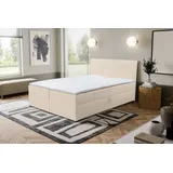 venasi Jessa Boxspringbett mit Bettkästen H2/H3 Matratze BEIGE - Beige