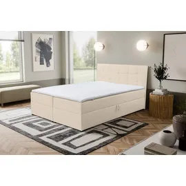 venasi Jessa Boxspringbett mit Bettkästen H2/H3 Matratze BEIGE - Beige