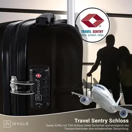 devillo® Devillo Koffer-Set 4-tlg. schwarz/onyxblack
