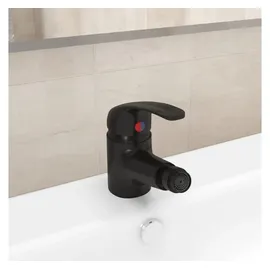 vidaXL Bidet Mischbatterie Einhebelmischer Schwarz 13x12 cm