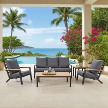 Lesli-Living Donnan Loungeset anthrazit/grau