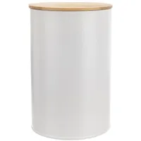 Orion Küchenbehälter Aufbewahrungsbehälter Vorratsdose aus Metall weiß mit Silikondichtung für lose Produkte WHITELINE 1,3l - Weiß