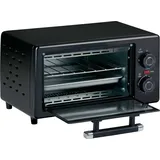 LKW Backofen 24 Volt 300 Watt, Reise Minibackofen, Drehschalter für Backen, Grillen oder Toasten, Volumen 9 L, Kabel ca. 1,5 m - Schwarz