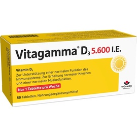 Wörwag Pharma GmbH & Co. KG Vitagamma D3 5.600 I.E. Vitamin D3 NEM Tabletten 50 St.