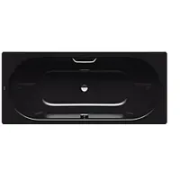 Kaldewei Classic duo Badewanne 291010210701 180x80cm, Griffloch, Vollantislip, schwarz