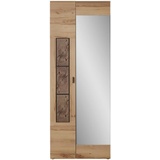 Voleo Garderobenschrank Buchefarben - 76x201x40 cm, Garderobe, Garderobenschränke, Garderobenschränke