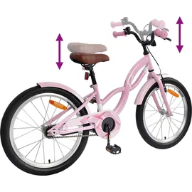 vidaXL Kinderfahrrad 18 Zoll RH 0 cm Hellrosa