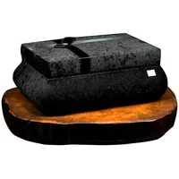 Jungengel Die Damat Bohca Mitgifttruhe, Samt, Schwarz, 36 x