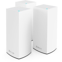 Linksys Atlas 6 Mesh-WiFi 6-System – Dual-Band AX3000 WLAN Router Extender mit 4-mal höherer Geschwindigkeit bis zu 3,0 Gbit/s – mehr als 75 Geräte und 558 m2 Funkabdeckung – 3er-Pack, Weiß
