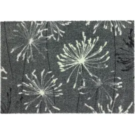Schöner Wohnen Chooka Sauberlaufmatte Manhattan 67 x 100 cm Pusteblume Grau-Mint