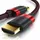 Primewire - 2m High Speed 8K HDMI Kabel 2.1, Ethernet ARC 3D 4K Ultra HD 7680x4320 @ 120 Hz HDTV Full HD, Schwarz/Rot