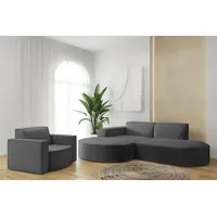 Fun Möbel Sofa Set 2-teilig Sessel und Ecksofa PALMA