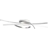 Fischer & Honsel Deckenleuchte, Biba B: 100 cm, grau | nickelfarben matt/weiß| L: