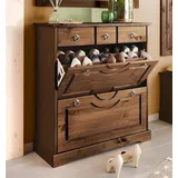 OTTO home Klera 81 x 93 x 37 cm dreifache Schuhhalterung braun