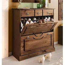 OTTO home Klera 81 x 93 x 37 cm dreifache Schuhhalterung braun