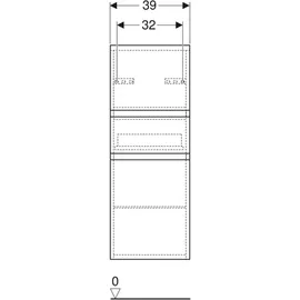 Geberit Renova Plan Hochschrank 39 x 105 x 36 cm Weiß MDF