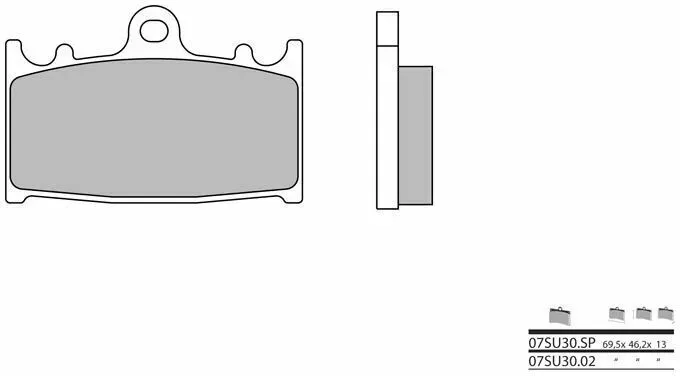 Brembo S.p.A. Rennradbremsbeläge aus Sintermetall - 07SU30SP