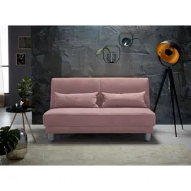 Home Affaire Schlafsofa HOME AFFAIRE "Gina", rosa (flamingo), B:160cm H:86cm T:195cm, Sofas, Schlafsofa, mit einem Handgriff vom Sofa zum Bett