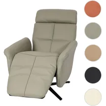 Mendler Relaxsessel HWC-L10, Design Fernsehsessel TV-Sessel Liegesessel, Liegefunktion drehbar, Voll-Leder ~