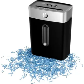 HP OneShred 8CC Black, Aktenvernichter, Sicherheitsstufe P-4, Cross Cut, 8 Blatt, 2826, schwarz/Silber, Partikelschnitt
