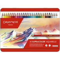CARAN d'ACHE Supracolor Soft Pencils - Assorted Colours (Tin of 30)