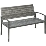 Outsunny Gartenbank 119 x 60 x 57 cm Grau