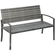 Outsunny Gartenbank 119 x 60 x 57 cm Grau