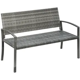 Outsunny Gartenbank 119 x 60 x 57 cm Grau
