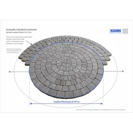 Kann Pflasterkreis Casalina Ø 197 cm x 6 cm Vulkananthrazit