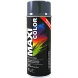 Maxi Color NEW QUALITY Sprühlack Lackspray Glanz 400ml Universelle spray Nitro-zellulose Farbe Sprühlack schnell trocknender Sprühfarbe (RAL 7024 Graphitgrau glänzend)