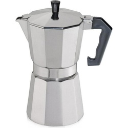 Cilio 321272 Manuelle Kaffeemaschine Mokka-Kanne Aluminium, Espressokanne, Silber