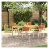 vidaXL Gartenstuhl 6 St. 56 x 54,5 x 87 cm braun