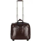 Piquadro Blue Square 2 Rollen Businesstrolley Leder 37 cm Laptopfach rot
