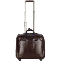Piquadro Blue Square 2 Rollen Businesstrolley Leder 37 cm Laptopfach rot