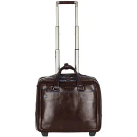 Piquadro Blue Square 2 Rollen Businesstrolley Leder 37 cm Laptopfach rot