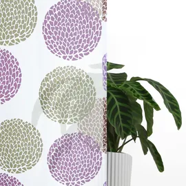 OTTO home Gardine Belem (1 St), Kräuselband, transparent, Voile, 1 bzw. 2 Schals, Vorhang, Fertiggardine, Kreise beige 140 cm x 175 cm