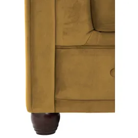 Home Affaire Chesterfield-Sofa HOME AFFAIRE "New Castle L-Form", gelb (mustard), B:255cm H:72cm T:171cm, Sofas, hochwertige Knopfheftung in Chesterfield-Design, B/T/H: 255(171/72)