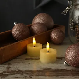 441 Teelichter Lina 4,5 cm 2 St. beige