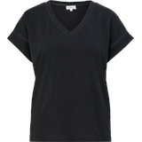 s.Oliver - T-Shirt mit Zierborte, Damen, schwarz, 34