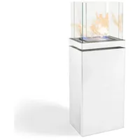 Radius Echtfeuer-Dekokamin High Flame – Bio-Ethanol Kamin für Innen & Außen, TÜV-geprüft weiß 1.7 l