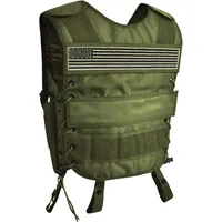 normani Polizei-Kostüm Weste mit abnehmbarem Klett-Patch Tac Charge-V grün M/L | M/L