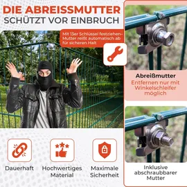 qualinos 5x Doppelstabmattenzaun Befestigung Eckverbinder rostfrei, stabil