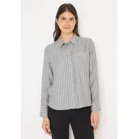 Cecil Damen, 3412478 Streifen Flanell-Hemdbluse, luna Grey melange, L