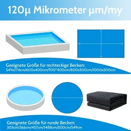 Melko Solarfolie Poolabdeckung schwarz 600x400 cm