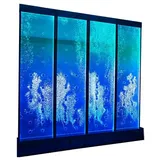 JVmoebel Wandpaneel Trennwand Wasser Wände LED Wasserwand Beleuchtete Wand Säulen, Made in Europa weiß
