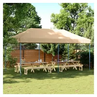 VidaXL Partyzelt Faltbar Pop-Up Beige 580x292x315 cm