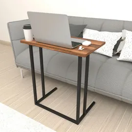 [en.casa] Laptoptisch, Walnuss Holzwerkstoff, 60x66x36 cm, Wohnzimmer, Wohnzimmertische, Beistelltische