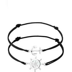 Elli Set Anker Steuerrad Freundschaft 925er Silber silberfarben Damen 