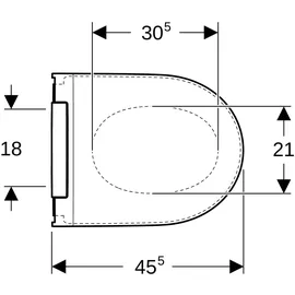 Geberit One WC-Sitz weiß matt