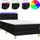 vidaXL Boxspringbett mit Matratze & LED Schwarz 100x200 cm Stoff